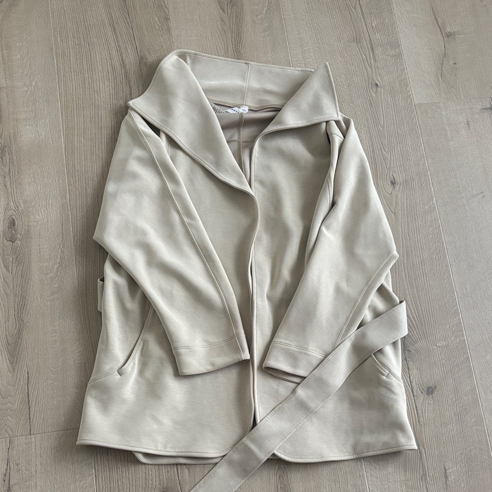 Lululemon Athletica softstreme belted wrap Beige Apparel